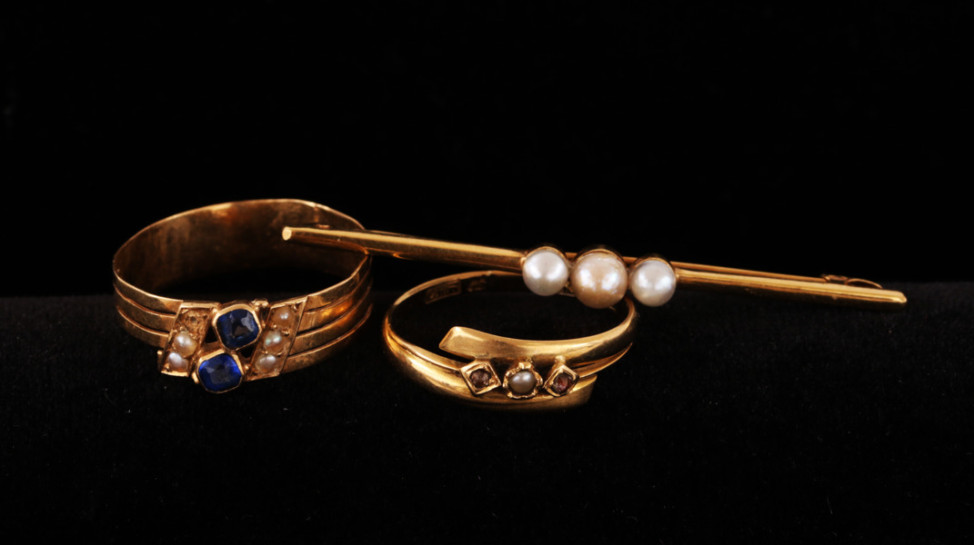 Smycken 3 delar, 18k