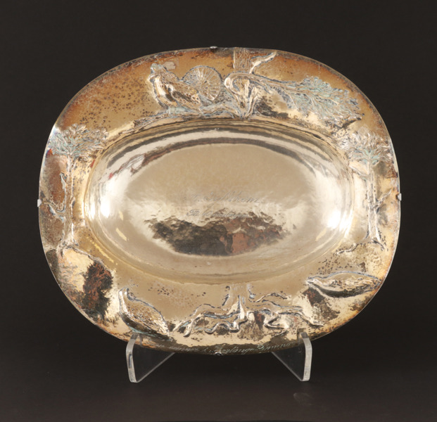 Presenterfat i silver, JE Skreij, Falun