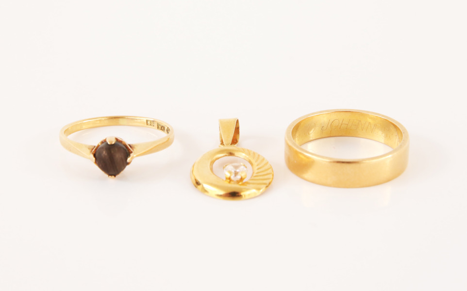 Smycken 3 delar, 18k