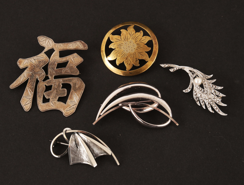 Broscher 5st, silver