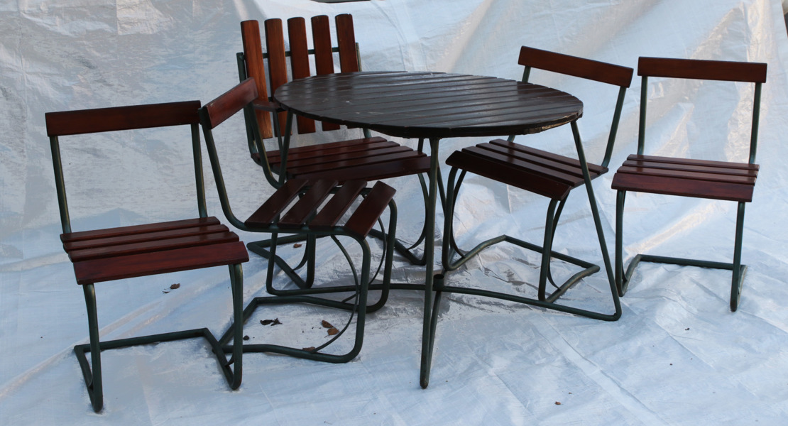 Trädgårdsmöbel 6 delar, 1900-talets andra hälft