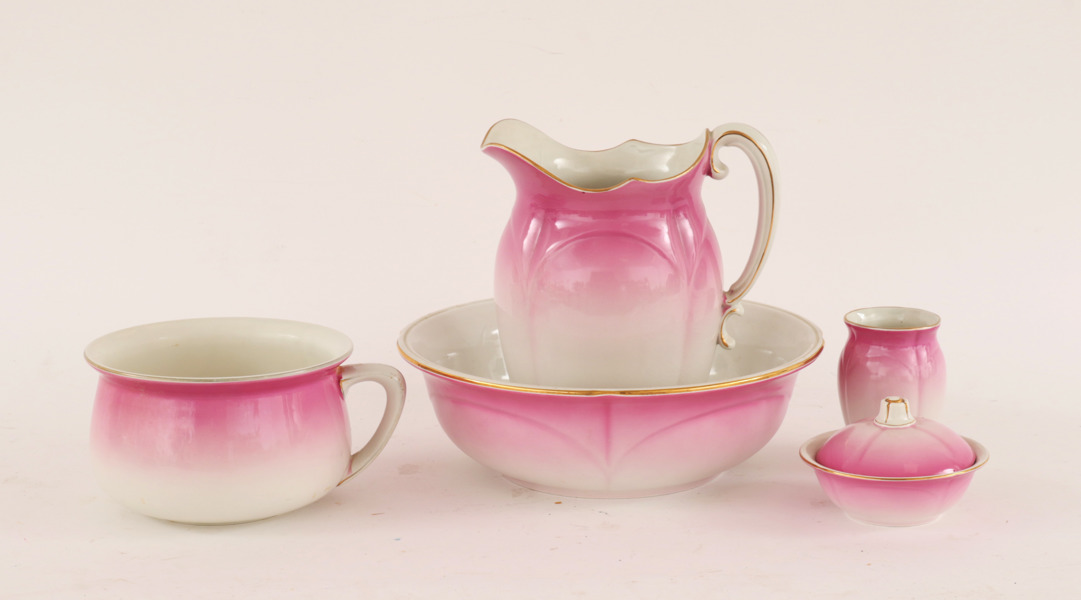 Tvättservis 5 delar, Gefle, 1900-talets början