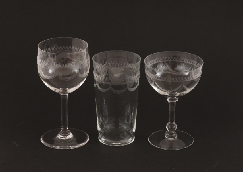 Glasservisdelar, "Lina", Skruf, 1900-talets första hälft