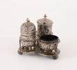 Kryddställ i sterlingsilver, England, daterat 1891