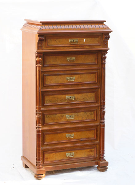 Byrå med skrivklaff, 1800-talets slut