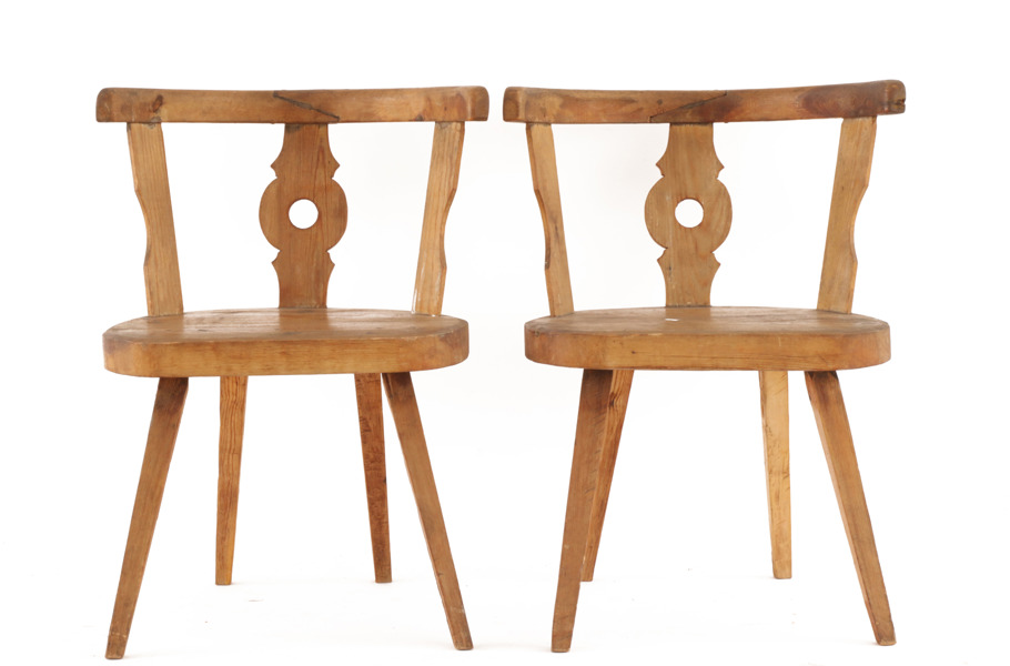 Stolar ett par, allmoge, 18/1900-tal