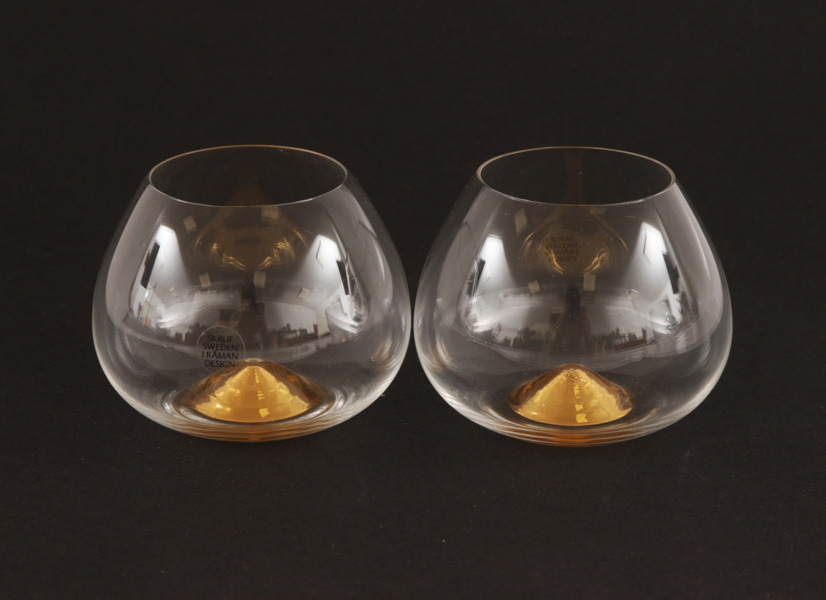 Konjakskupor ett par, Ingegerd Råman för Skruf