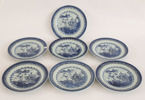 Tallrikar 7st, Kina, 17/1800-tal