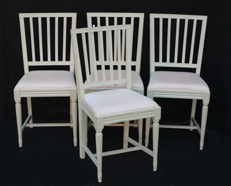 Stolar 4st, gustaviansk stil, 1900-talets andra hälft