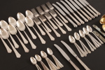 Bestickuppsättning 54 delar, silver, "Chippendale", GAB, Stockholm