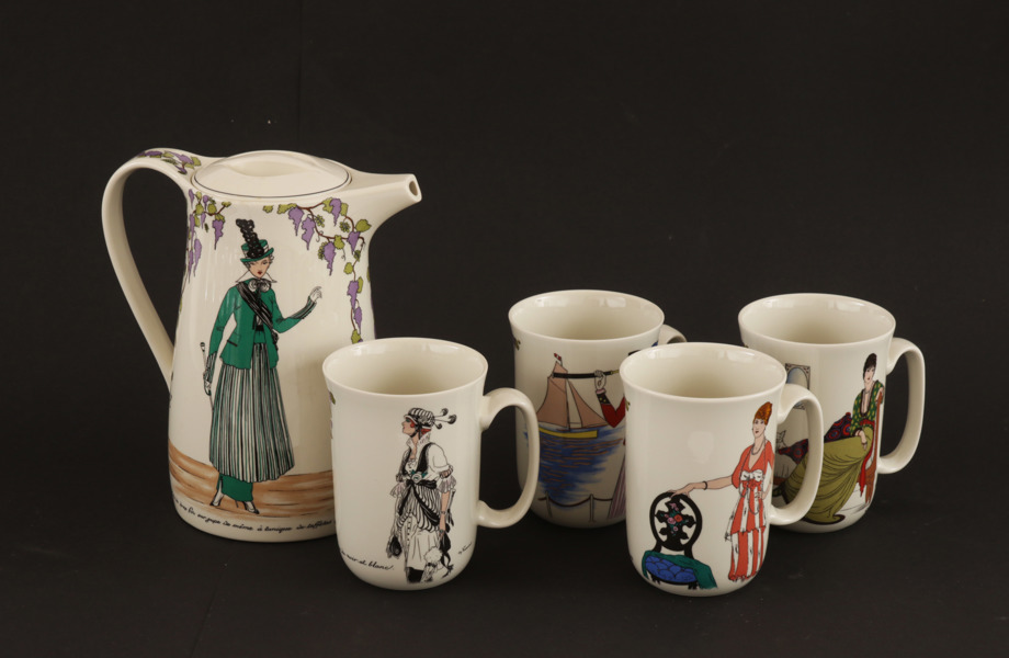 Kaffekanna med fyra muggar, "Design 1900", Villeroy & Boch