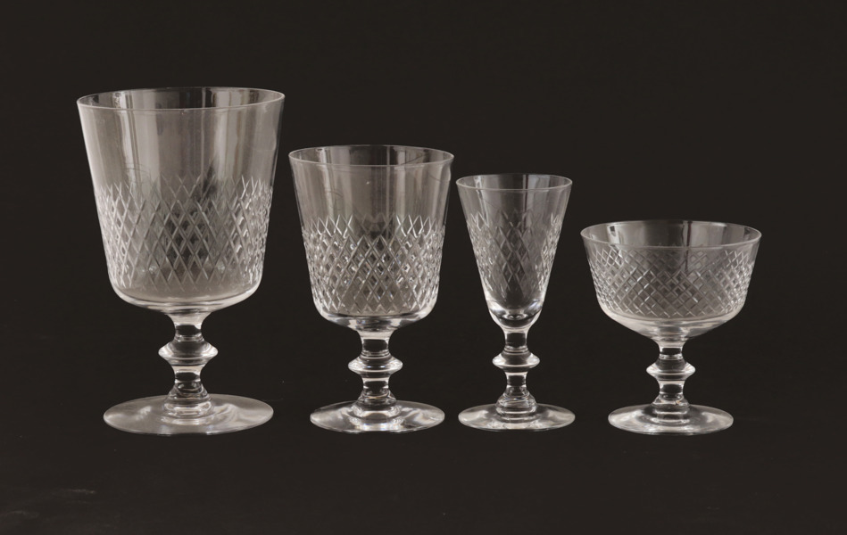 Glasservisdelar, "Diamant", Vicke Lindstrand för Kosta