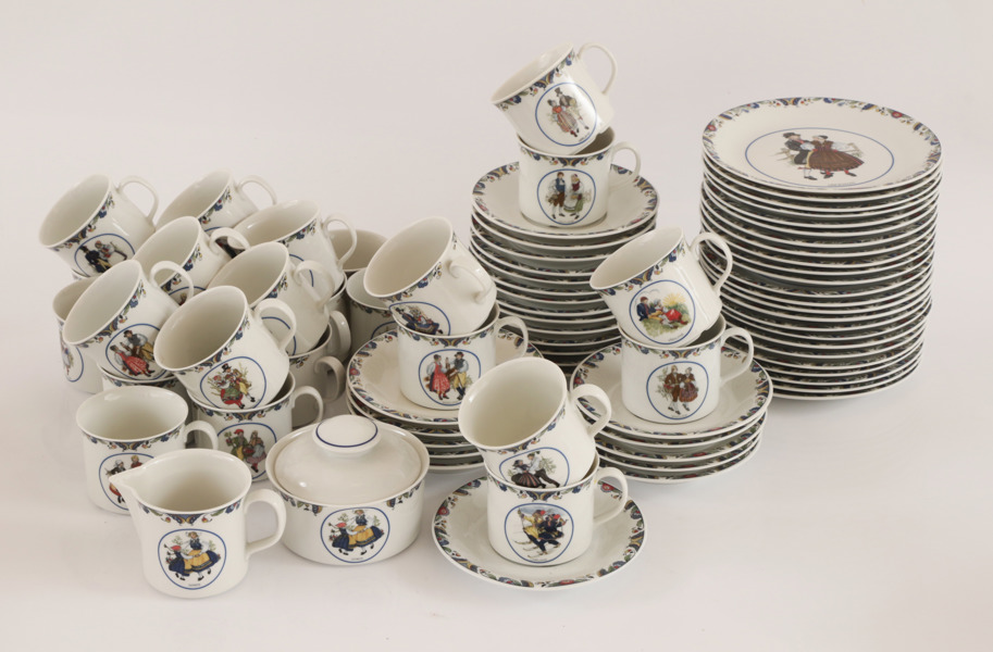 Kaffeservis, "Svenska Landskapsdräkter", Rörstrand