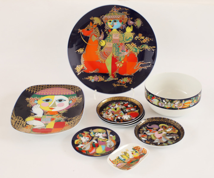 Servisdelar 9st, Björn Wiinblad för Rosenthal