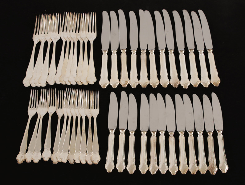 Bestickuppsättning 48 delar, silver, "Disa", MGAB