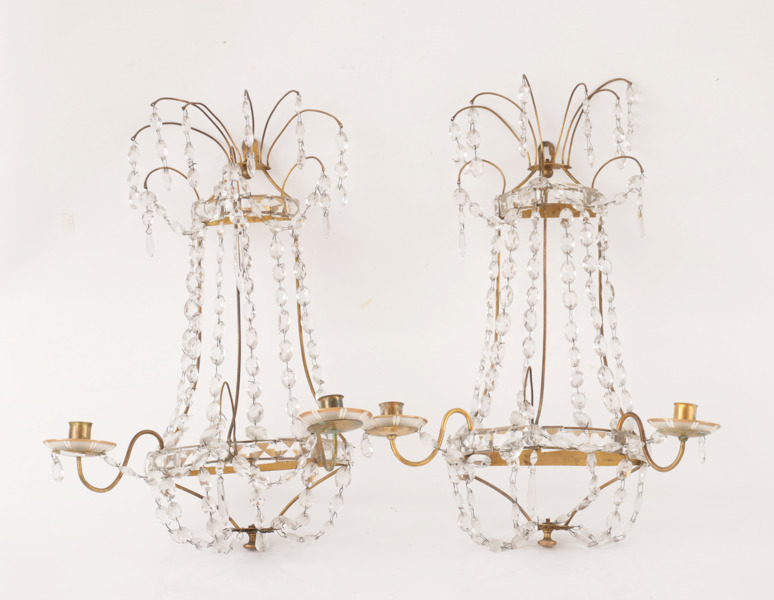 Väggappliquer ett par, 1800-tal