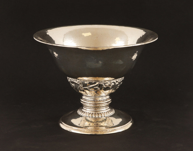 Skål på fot, silver, 1919