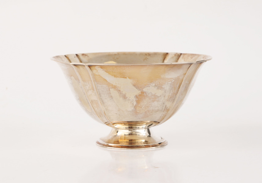 Skål på fot, silver, GAB, Stockhom