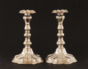 Ljusstakar ett par, silver, rokokostil, 1936