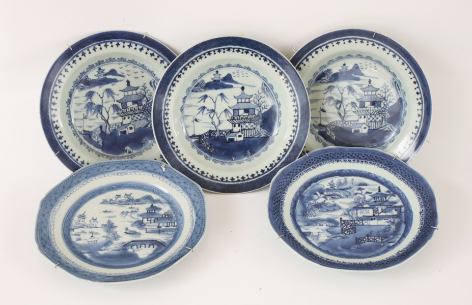 Tallrikar 5st, Kina, Jiaqing (1796-1820)