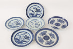 Tallrikar 6st, Kina, 17/1800-tal