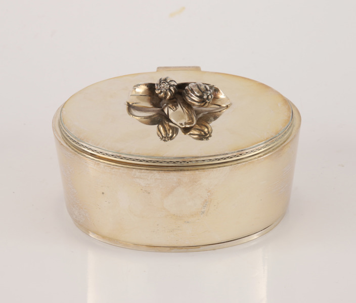 Sockerskrin med lock, sterlingsilver, Ateljé Borgila, Stockholm, 1952