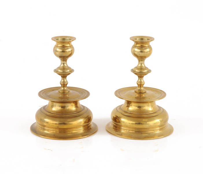 Ljusstakar ett par, barockstil, Skultuna/Fyrklövern