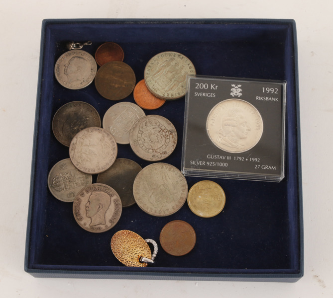 Parti mynt, bl.a. silver