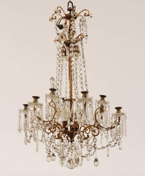 Ljuskrona, oskariansk, 1800-talets slut