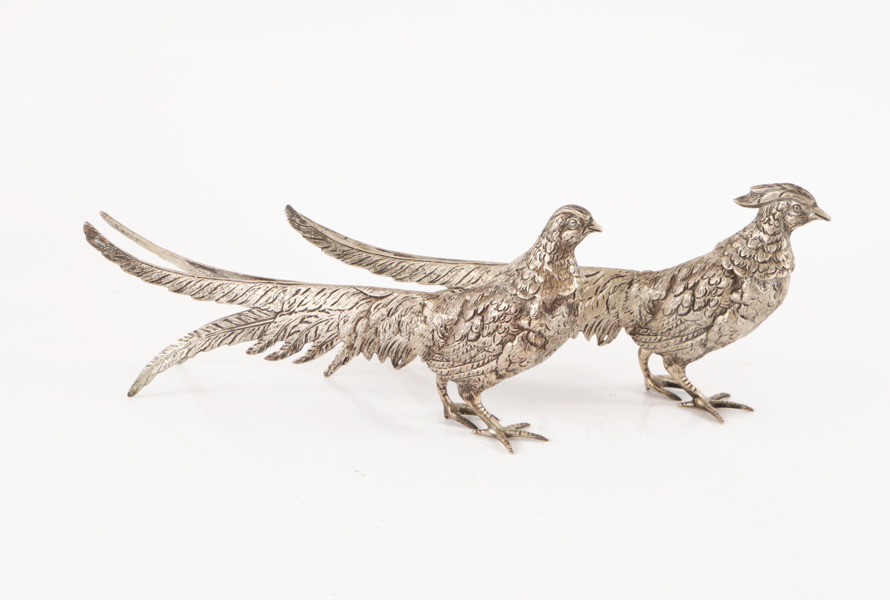 Bordsdekorationer ett par, silver, Irak, 1900-tal