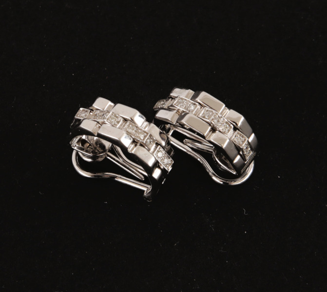 Örhängen ett par, 18k vitguld