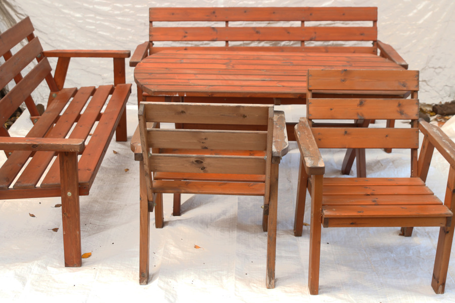 Trädgårdsmöbel 5 delar