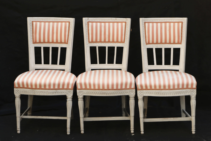 Stolar 3st, sengustavianska, omkring år 1900