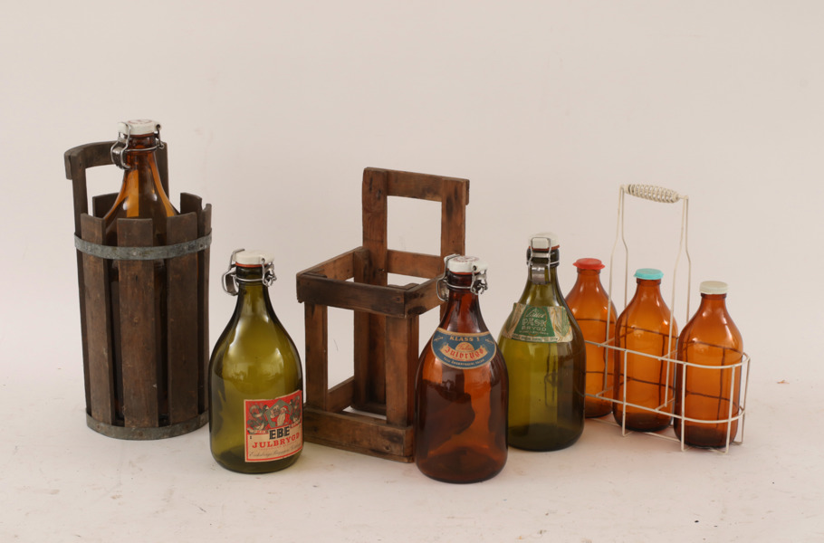 Parti flaskor, bl.a. Falu Ångbryggeri