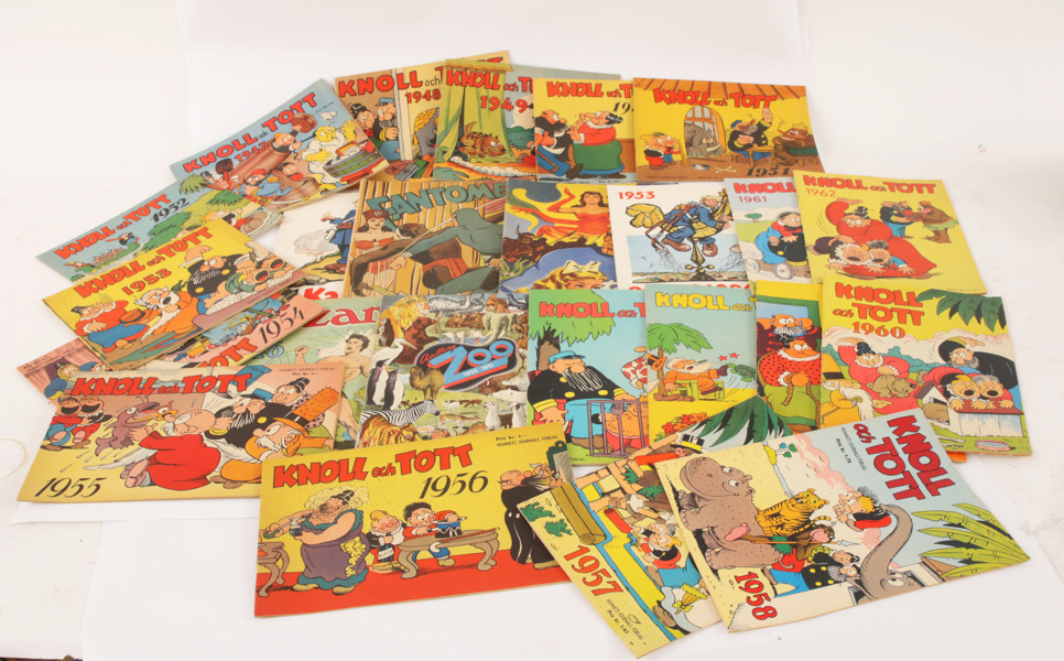 Parti serietidningar, mestadels 1950-tal