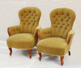 Fåtöljer ett par, nyrokoko, 1800-talets slut