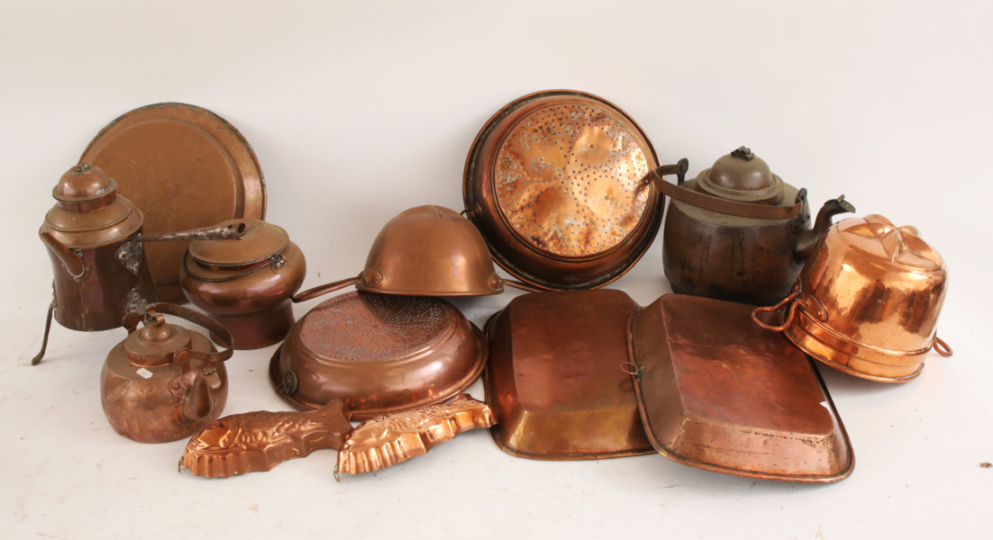 Parti kopparföremål