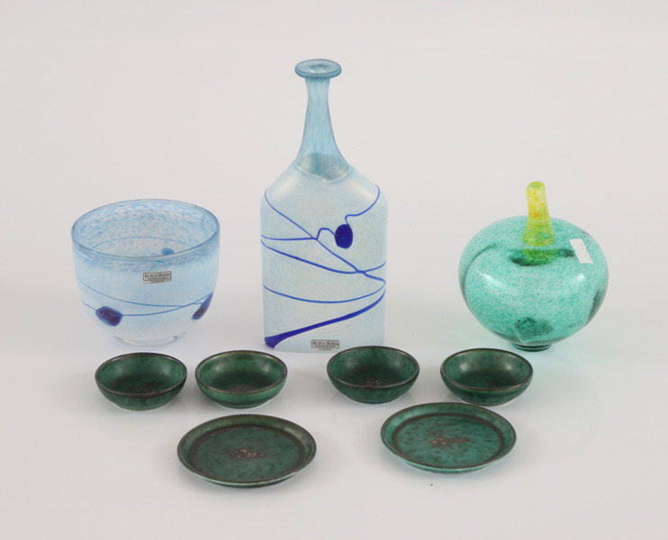 Glas och keramik 9 delar