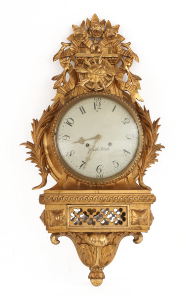 Pendelur, gustavianskt Stockholmsarbete av Jacob Kock (urmakare 1762-1803)