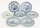 Tallrikar 7st, Kina, 17/1800-tal