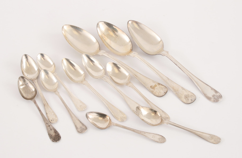 Silver 12 delar, "Gammal Fransk"