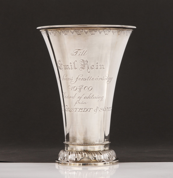 Bägare i silver, GAB, Stockholm, daterad 1909