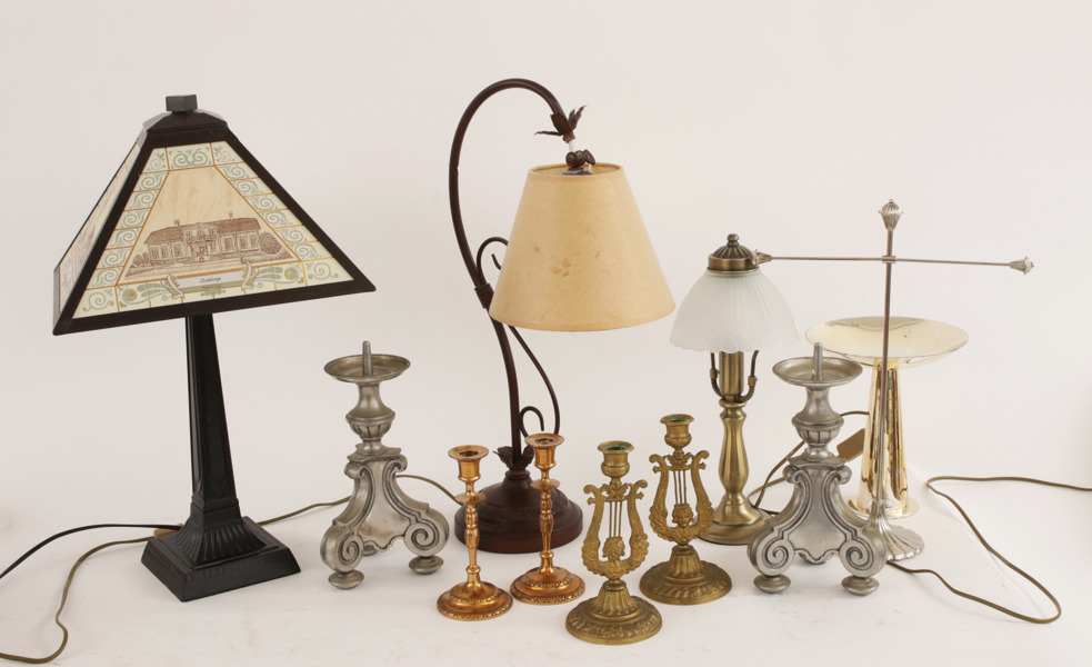 Parti belysning och ljusstakar