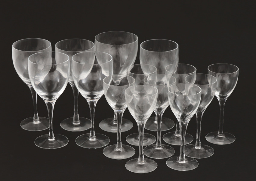 Glasservisdelar 14st, "Chateau", Bertil Vallien för Kosta