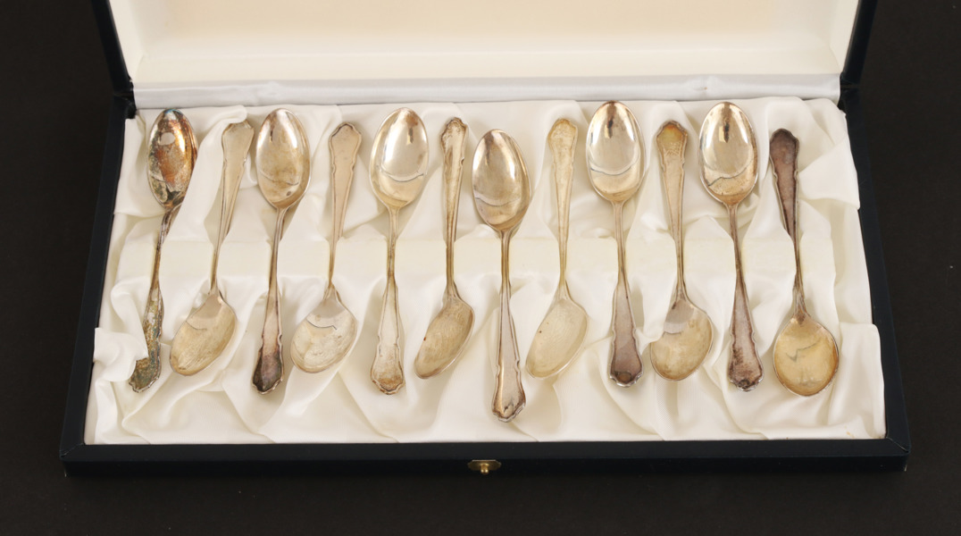 Kaffeskedar 12st, silver