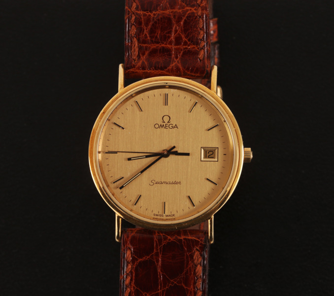 Herrarmbandsur i 18k, Omega, Seamaster
