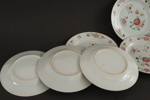 Tallrikar 6st, Kina, Qianlong, 1700-tal