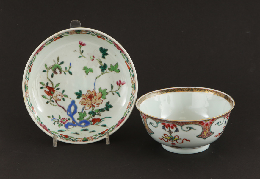 Porslin 2 delar, Kina, 17/1800-tal