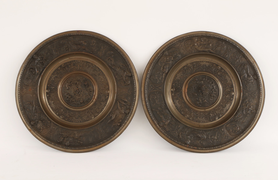 Dekorationsfat ett par, 1800-talets slut