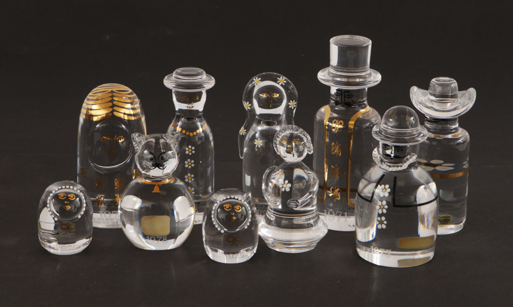 Figurer 10st, "Familjen", Göran Wärff för Kosta